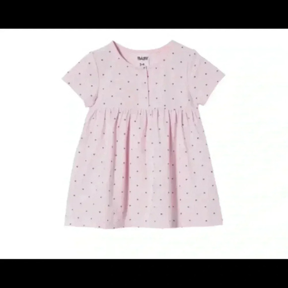 Cotton On Millie Sort Sleeve Dress Lavender 18/24 Months Polka Dot - Picture 1 of 7